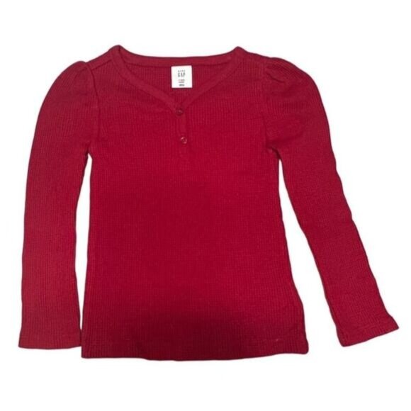 Baby GAP Thermal Top Girls Size 3 New with Tags Shirred Sleeve - Picture 1 of 6